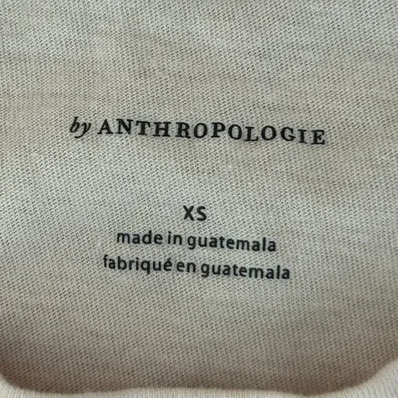 Anthropologie Cap Sleeve Floral Tee Peony Botanical Tee Size XS - Picture 5 of 11